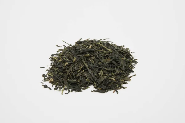 Haufen grüner Teeblätter - japanischer Gyokuro — Stockfoto