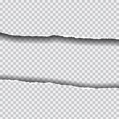 Gerçekçi vektör şeffaf arka plan üzerinde izole metin, alan gazeteyle sökük