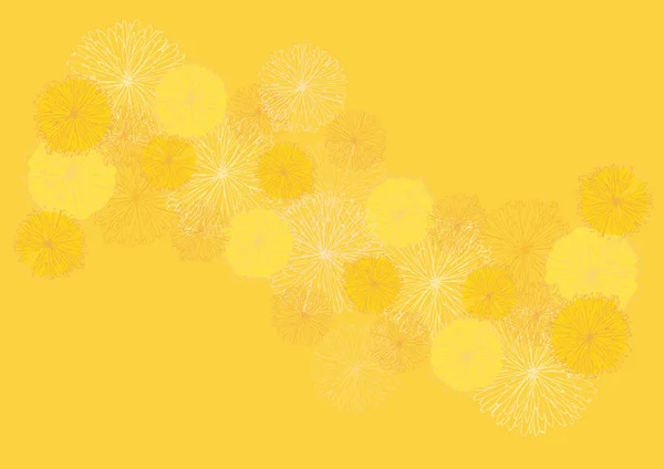 Abstract pattern with dandelions, suitable as a greeting card or postcard - vector — Stock Vector