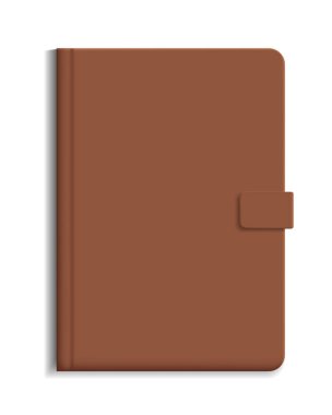 Günlük ya da deri kapağı - vektör not defterinde sabit