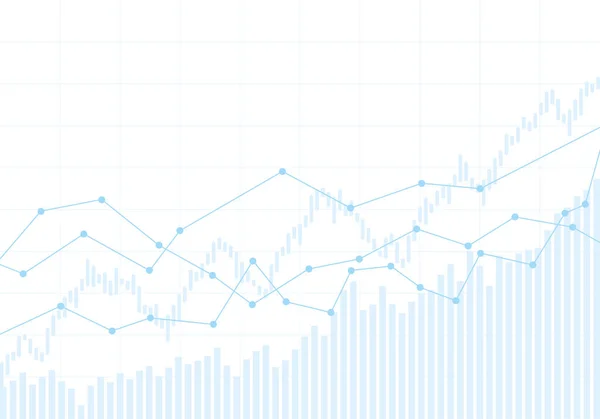 Illustration Tableau Financier Marché Croissance Baisse Affichage Bleu Indice Tendance — Image vectorielle