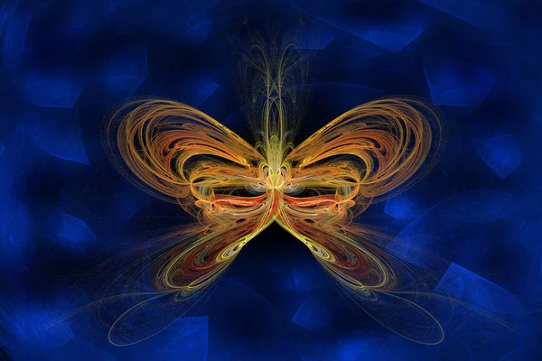 Fraktální grafika motýl — Stock fotografie