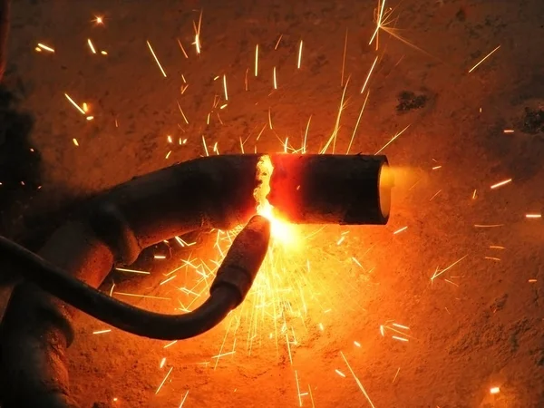 Profession gas welder — Stock Photo, Image