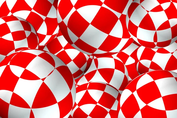 Hintergrund Des Rot Weißen Balls Illustration Illustration Mit Szene Hintergrund — Stockfoto