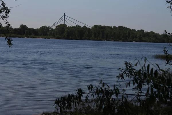 Samotny na brzegu rzeki — Zdjęcie stockowe