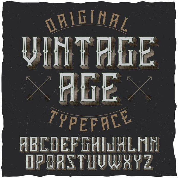 Étiquette vintage prénommée Vintage Age . — Image vectorielle