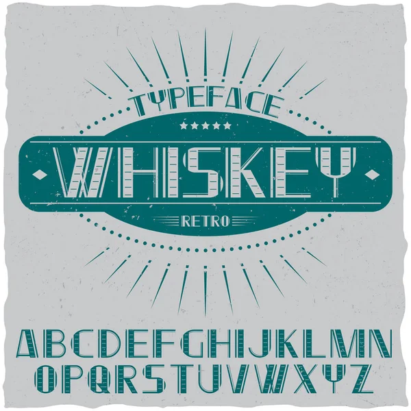 Vintage Etikettenschrift namens Whiskey. — Stockvektor