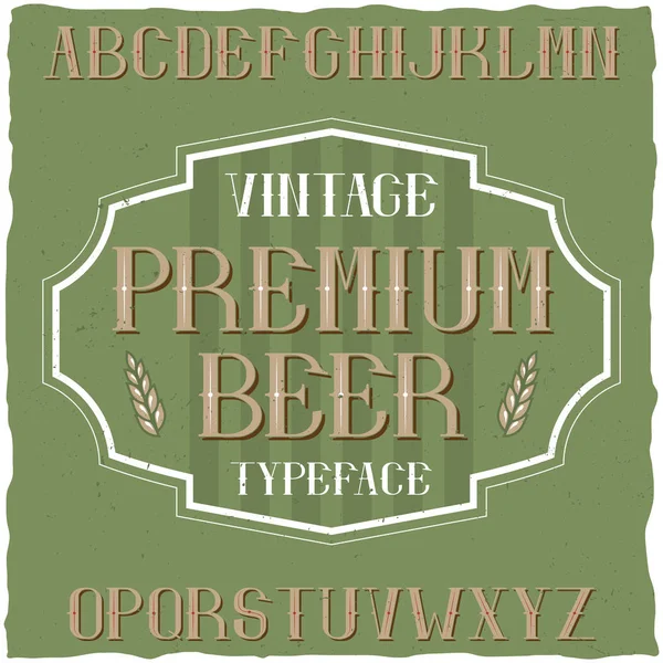 Tipo de etiqueta vintage chamada Cerveja Premium . —  Vetores de Stock