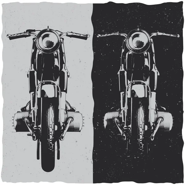 Motorcycle t-shirt label design — Stock Vector