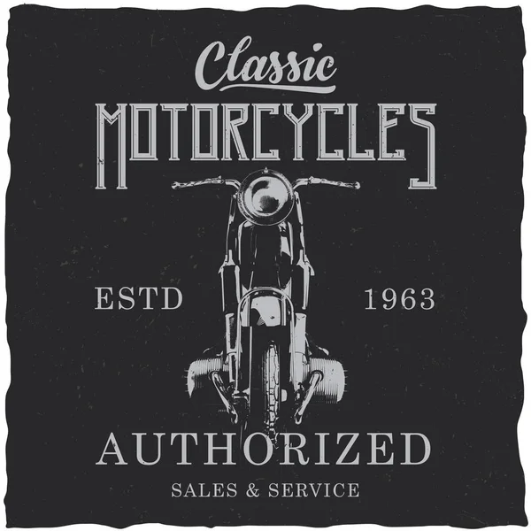 Motocicleta camiseta etiqueta diseño — Vector de stock