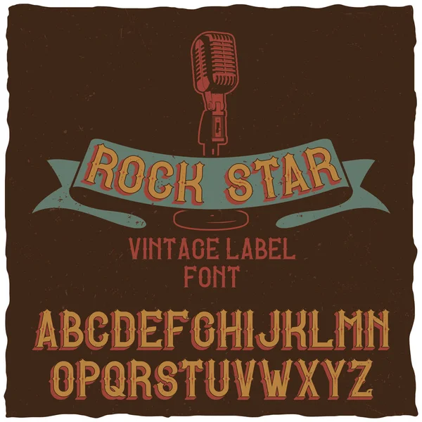Tipo de etiqueta vintage chamada Rock Star . —  Vetores de Stock