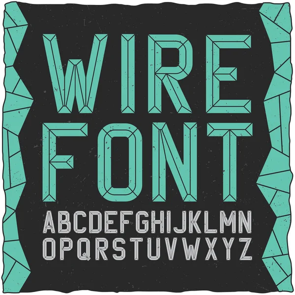 WireFont sur noir — Image vectorielle