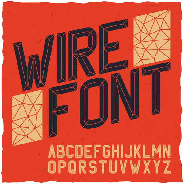 WireFont sur rouge — Image vectorielle