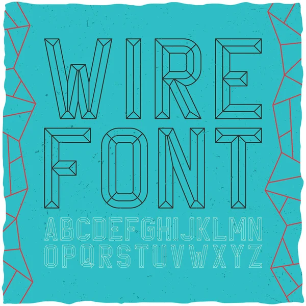 WireFont sur bleu — Image vectorielle