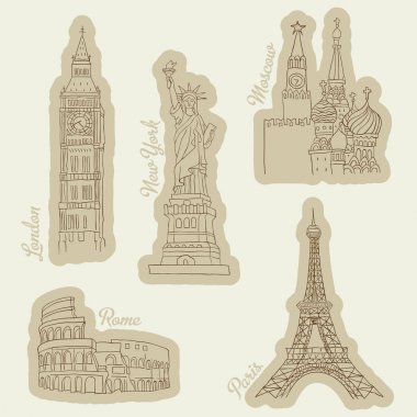 Seyahat görüntüleri Icons Set 