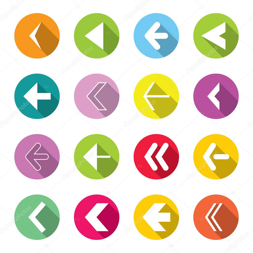 Colorful Arrow Icons Set 