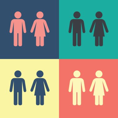 Erkek kadın Wc Icon Set