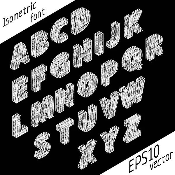 Stijlvolle isometrische lettertype Poster — Stockvector