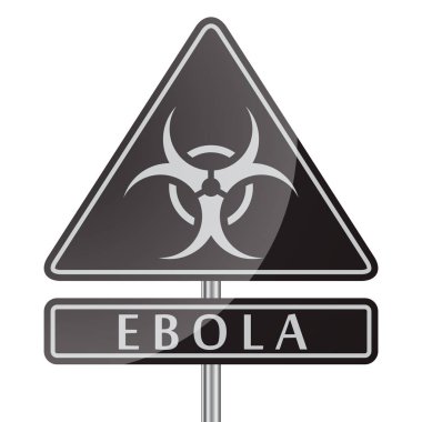 Ebola tehlike siyah Poster 