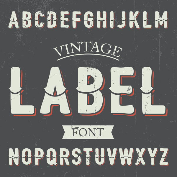 Vintage Label Font Poster