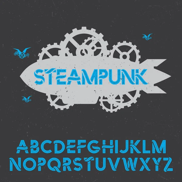 세련 된 디자인 Steampunk 포스터 — 스톡 벡터