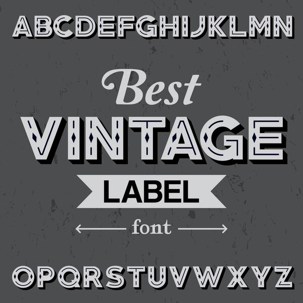 Best Vintage Label Font Poster