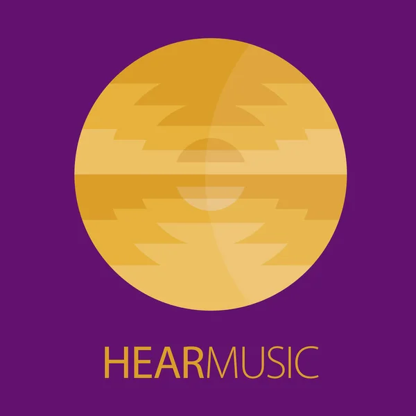 Écouter de la musique Logo Affiche — Image vectorielle