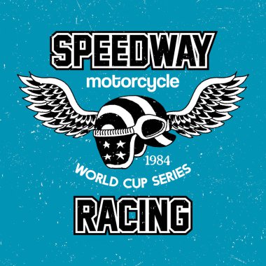 Motosiklet Speedway yarış Poster