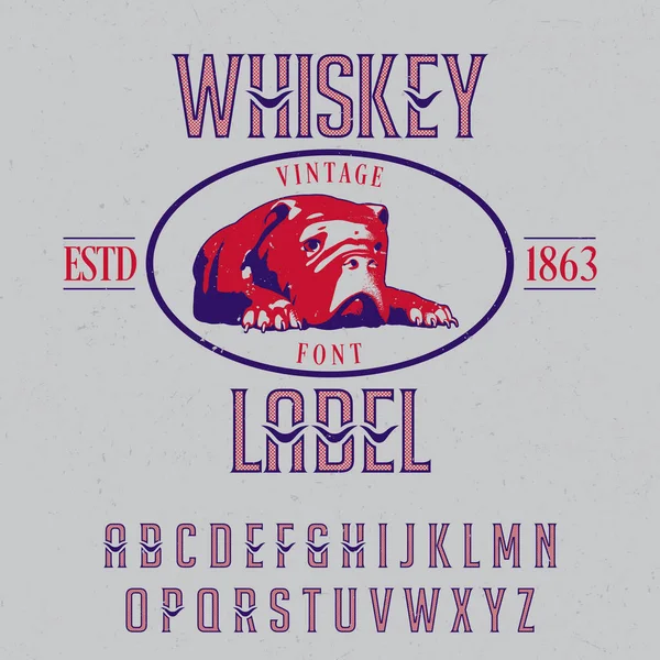 Whisky Vintage Typeface Affiche — Image vectorielle