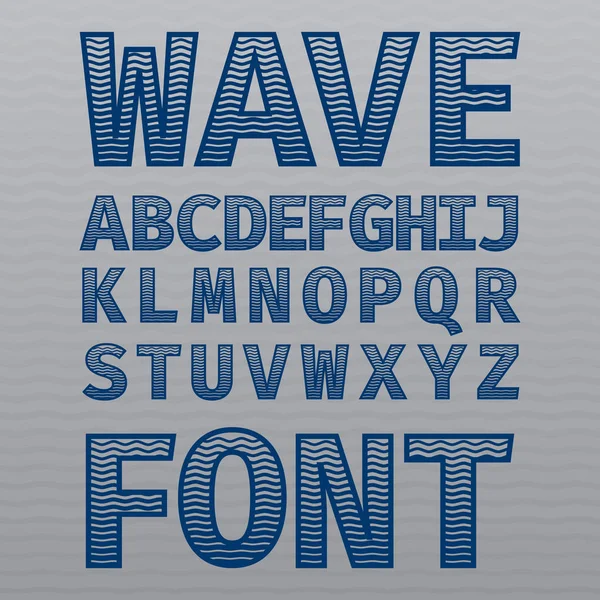 Welle Vintage Font Poster — Stockvektor