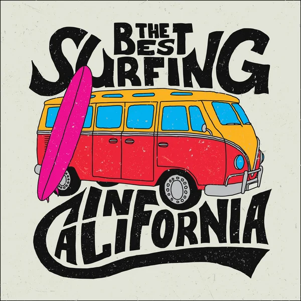 California Miglior poster per surfisti — Vettoriale Stock