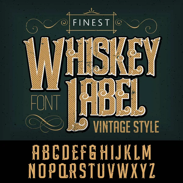 Finest Whiskey Typeface Poster — Stock Vector