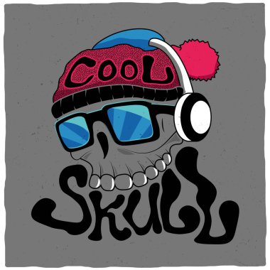 Cool Skull Poster clipart