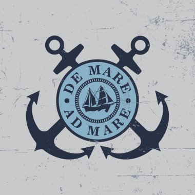 Anchors Label Poster vector