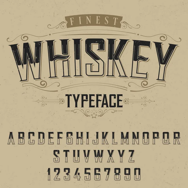 Affiche Finest Whiskey Typeface — Image vectorielle