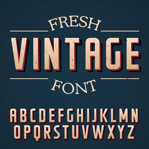 Fresh Vintage Font Poster