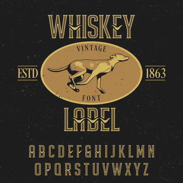 Whisky Vintage kroju pisma plakat — Wektor stockowy