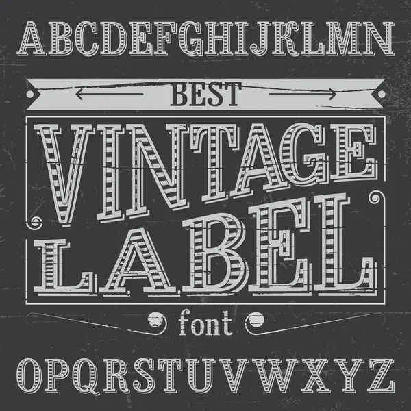 Плакат шрифта Finest Vintage Label — стоковый вектор