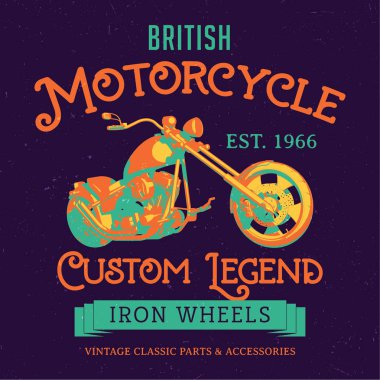 İngiliz motosiklet özel gösterge Poster