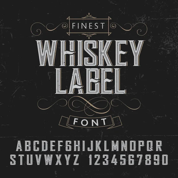 Affiche d'étiquette de whisky le plus fin — Image vectorielle