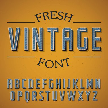 Taze Vintage yazı tipi Poster