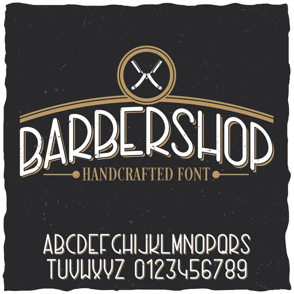 Barber Shop lettertype Poster — Stockvector