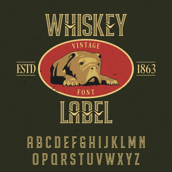 Affiche Finest Whiskey Typeface — Image vectorielle