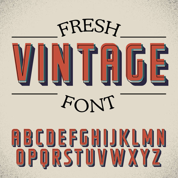 Fresh Vintage Font Poster