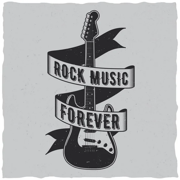 Rock Music Forever Poster — Stock Vector