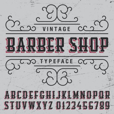 Berber Dükkanı yazı Poster