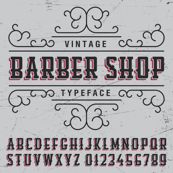 Barber Shop lettertype Poster — Stockvector