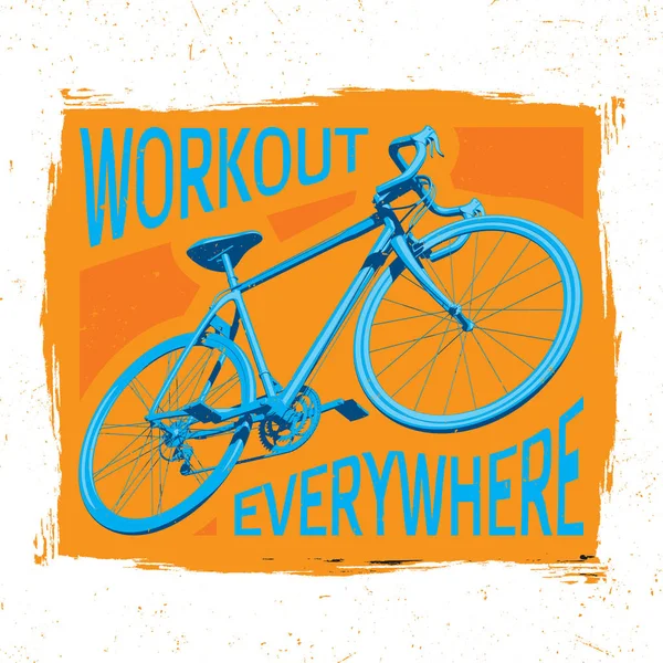 Велосипедні тренування плакат — стоковий вектор