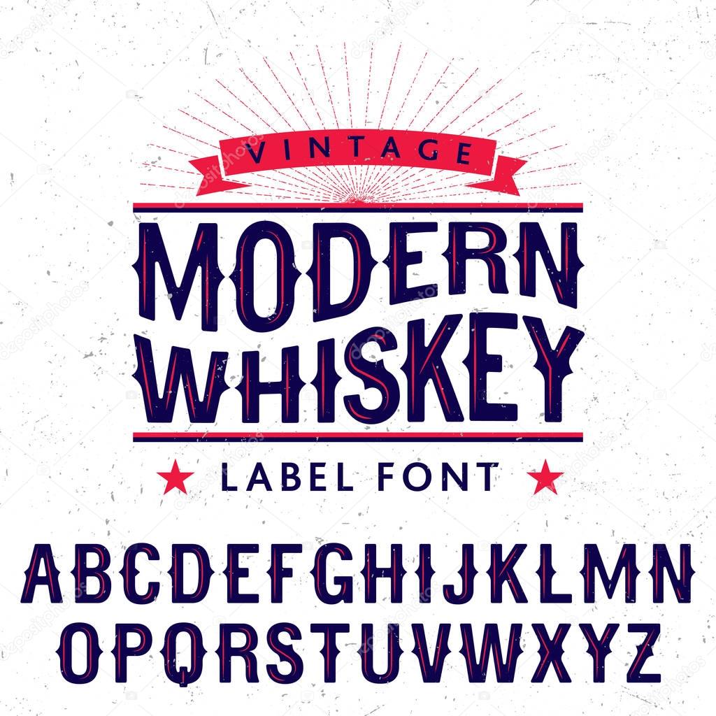 Modern Whiskey Label Font Poster