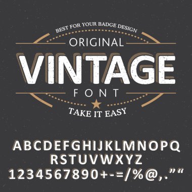 Taze Vintage yazı tipi Poster